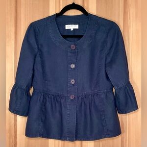 Jones New York Cropped Linen Jacket